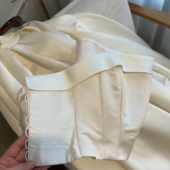 Custom-Made Two-Piece Satin Ballgown A-Line Wedding Dress (Adjustable Size) - Picture 9 of 11